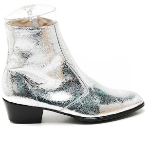 SILVER ANKLE BOOTS