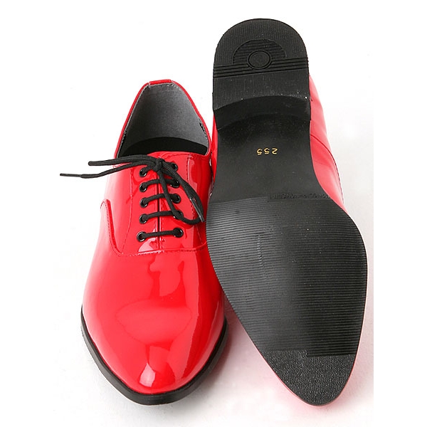 Mens Glitter Red Lace Up Oxfords Dress Shoes