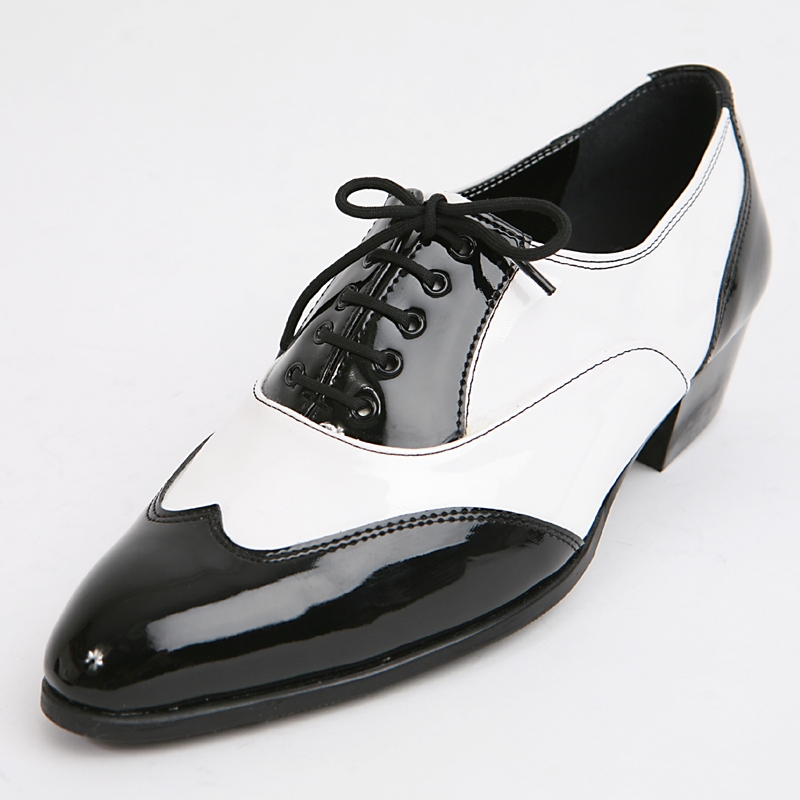 black and white wingtip oxfords