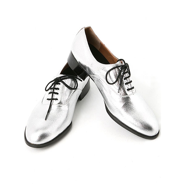Mens Glitter Silver Lace Up Oxfords Dress Shoes