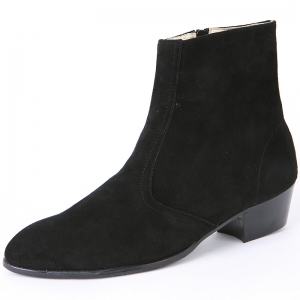 high heel ankle boots for men
