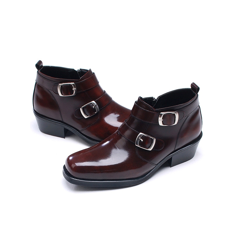 mens boots with buckles on the side