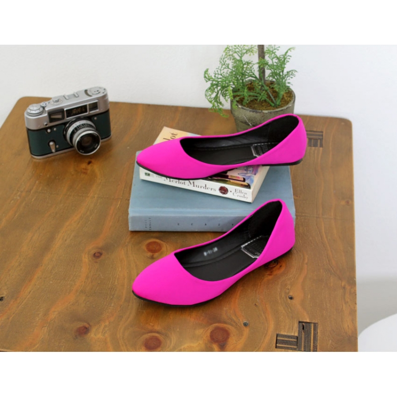 hot pink pointed flats
