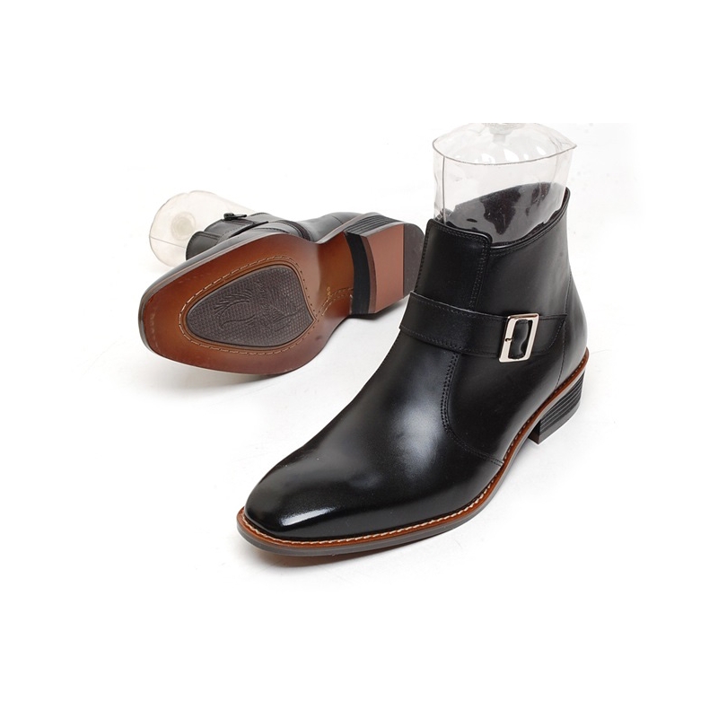 mens boots buckle strap