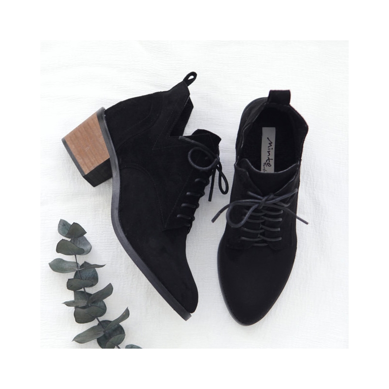 side cut ankle booties