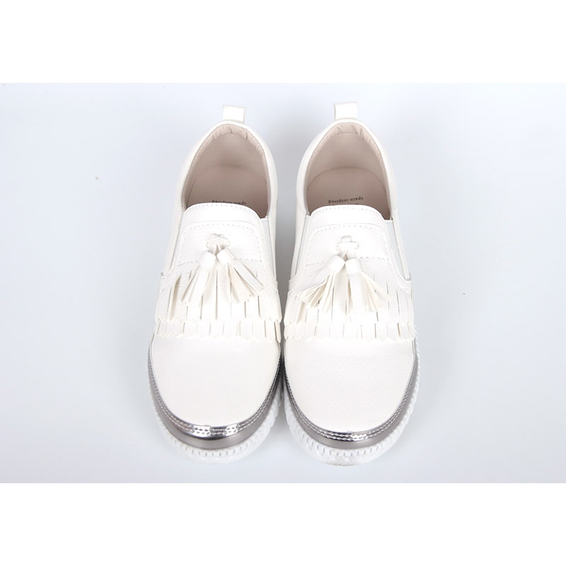 white platform loafers women's