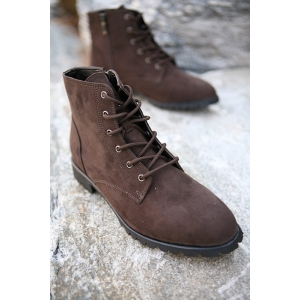 mens side zip lace up boots