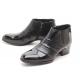 Mens black real Leather wrinkle side zip Ankle boots made in KOREA US5.5-10