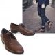 Mens real Leather lace up Ankle Boots celebrity dress shoes