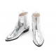 Mens glitter silver western zipper Ankle mid-calf boots made in KOREA US5.5-10.5