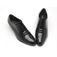 Mens Black real Leather Lace Up stitch oxfords made in KOREA US5.5-10.5
