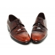 Men's Punching brown real Leather Lace Up oxfords dress shoes made in KOREA US5.5-10.5
