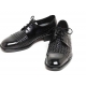 Mens black real Leather mesh Lace Up 1.38" Oxford dress shoes made in KOREA US 5.5 - 10