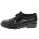 Mens black real Leather mesh Lace Up 1.38" Oxford dress shoes made in KOREA US 5.5 - 10