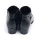 Mens real leather two touch band side zip high heel ankle boots black color made in KOREA 