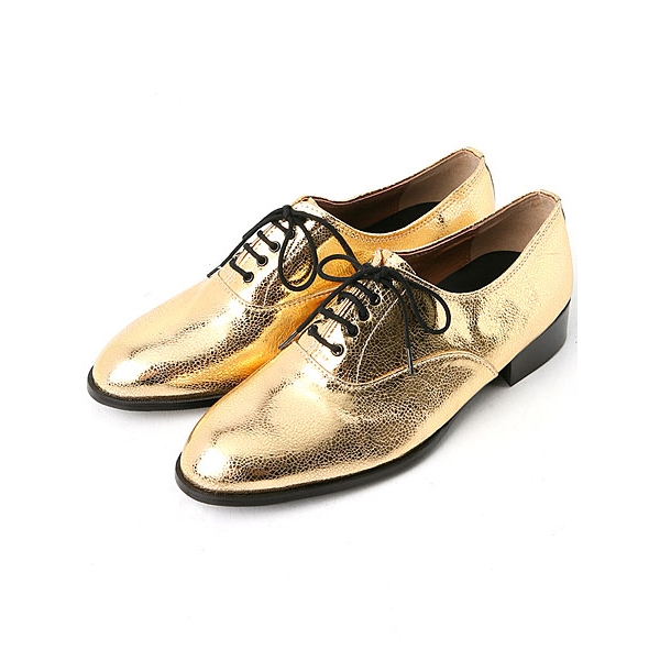 Mens Glitter Gold Lace Up Oxfords Dress Shoes