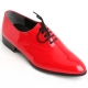 Men's oxford Lace Up dress shoes glossy red made in KOREA US 5.5 - 10.5