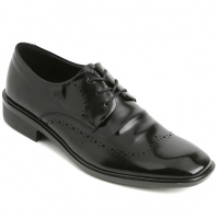 Mens real cow black leather Lace Up stitch Oxfords punching Dress shoes made in KOREA US 6.5-10
