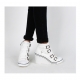 Womens straight tip mulit buckle strap side zip platform high wedge heels fabric ankle fashion sneakers