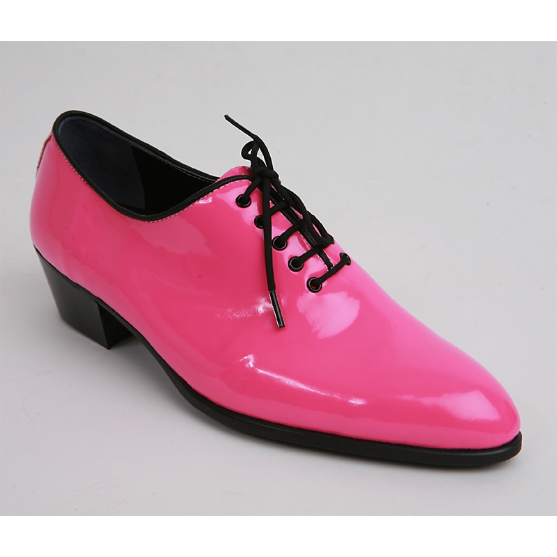 Mens made by hand oxfords 1.77 inch heel Dress pink shoes