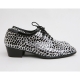 Mens silver black dot pattern Lace Up high heel Dress dance party shoes made in KOREA US 5.5 - 10.5