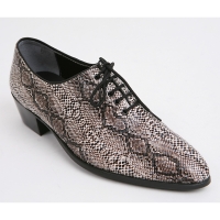 Mens snake pattern Lace Up high heel Dress dance party shoes made in KOREA US 5.5 - 10.5