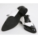 Mens black & white wing tip Lace Up high heel Dress dance party shoes made in KOREA US 5.5 - 10.5
