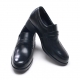 Mens front strap real leather round toe air pump increase height hidden insole loafers