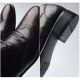 Mens wing tip real leather round toe increase height hidden insole lace up oxfords dress shoes