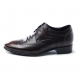 Mens wing tip real leather round toe increase height hidden insole lace up oxfords dress shoes