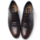 Mens wing tip real leather round toe increase height hidden insole lace up oxfords dress shoes