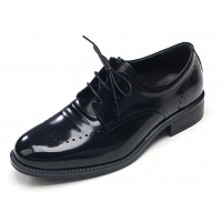 Mens wrinkle balck cow Leather punching oxfords Lace up dress Shoes made in KOREA