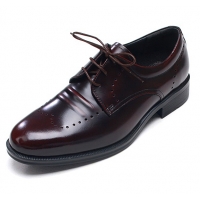 Mens wrinkle brown Leather punching oxfords Lace up dress Shoes made in KOREA