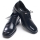 Mens square toe balck cow Leather oxfords Lace up rubber sole dress shoes US5.5-10.5 made in Korea