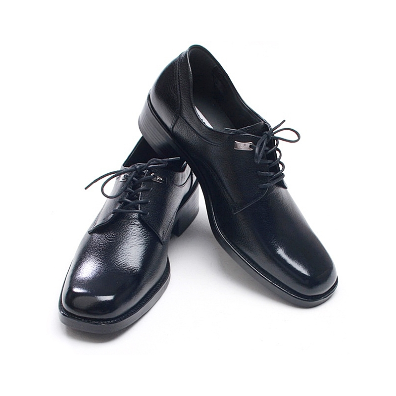 Mens square toe leather dress shoes