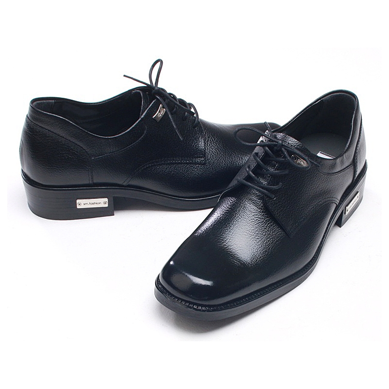Mens square toe leather dress shoes