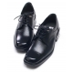 Mens square toe balck cow Leather oxfords Lace up rubber sole dress shoes US5.5-10.5 made in Korea