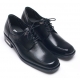 Mens square toe balck cow Leather oxfords Lace up rubber sole dress shoes US5.5-10.5 made in Korea