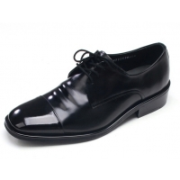 Mens straight tip cow leather Lace Up rubber sole Oxfords Dress shoes black made in KOREA US 5.5 - 10.5
