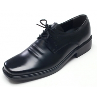 Mens square toe cow leather Lace Up urethane sole Oxfords Dress shoes black US 5.5 - 10.5