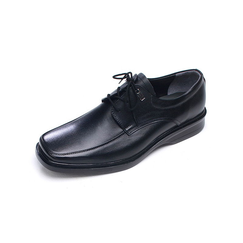 Mens square toe stud cow leather Dress shoes