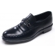 Men's U line stitch cow leather wrinkle urethane sole loafers black US 5.5 - 10.5