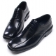 Mens square toe two line stitch cow leather urethane sole lace up Dress shoes black US 5.5 - 10.5