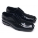 Mens square toe two line stitch cow leather urethane sole lace up Dress shoes black US 5.5 - 10.5