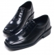 Mens square toe two line stitch air pump cow leather urethane sole lace up Dress shoes black US 5.5 - 10.5