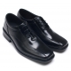 Mens square toe two line stitch air pump cow leather urethane sole lace up Dress shoes black US 5.5 - 10.5