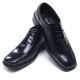 Mens square toe two line stitch air pump cow leather urethane sole lace up Dress shoes black US 5.5 - 10.5