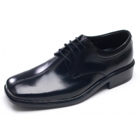 Mens square toe line stitch cow leather urethane sole lace up Dress shoes black US 5.5 - 10.5