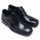 Mens square toe line stitch cow leather urethane sole lace up Dress shoes black US 5.5 - 10.5