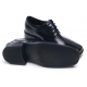 Mens square toe line stitch cow leather urethane sole lace up Dress shoes black US 5.5 - 10.5